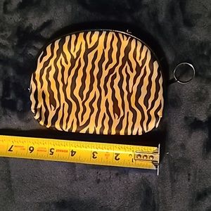 Zebra patterned small make up travel bag